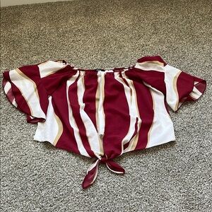 Shein Striped Off-Shoulder Top